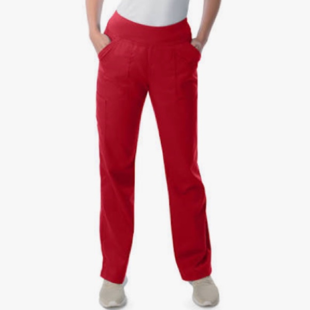 Landau red scrub bottoms small petite